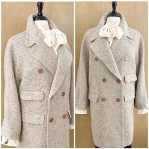 Missoni Wool Coat Double Breasted Tweed
Herringbone Melange Luxury Midi Size 8